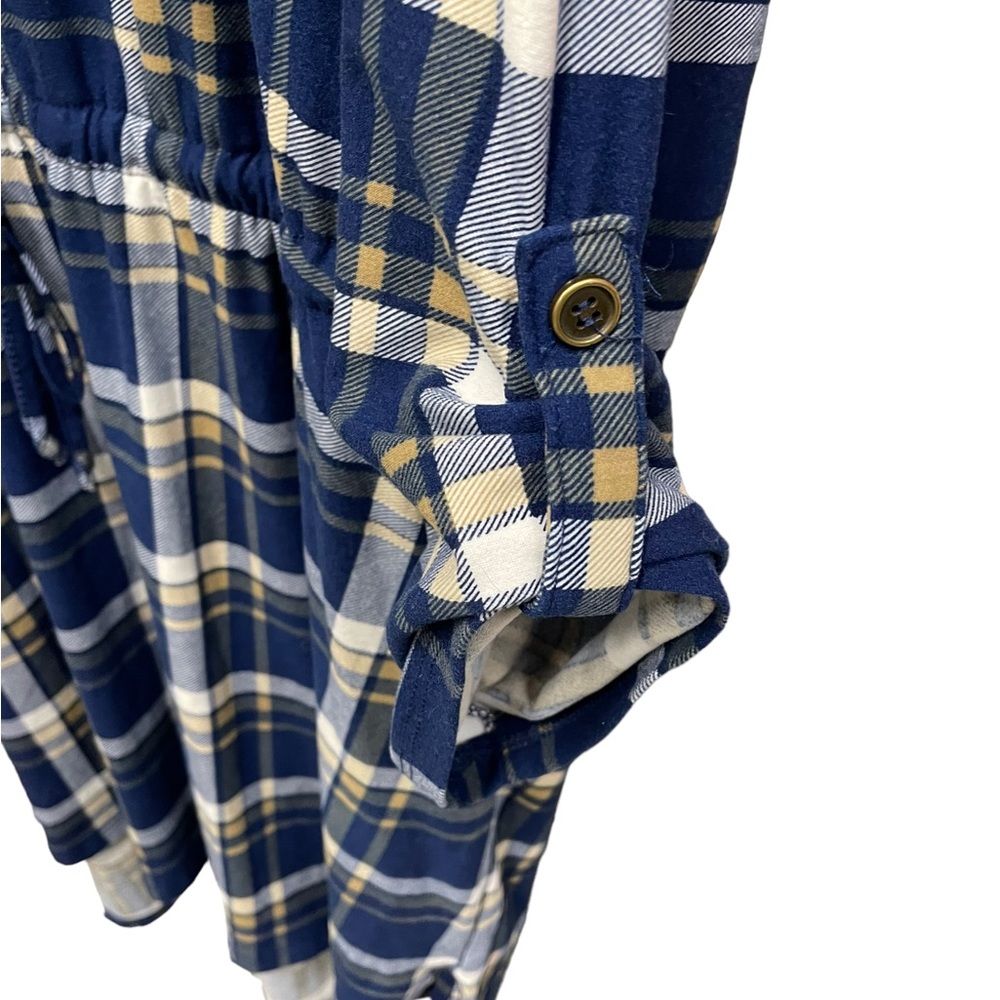 Bobbie Brooks Soft Plaid Flannel Elastic Waist Shirt Tunic Plus Size 3X - Picture 3 of 7